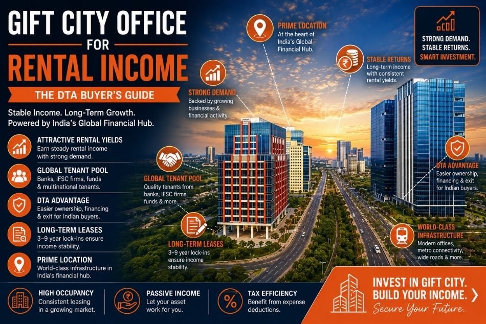 GIFT City Office for Rental Income: The DTA Buyer’s Guide